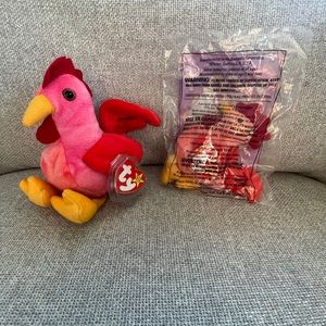 Ty Beanie Baby “Strut” Rooster (Gen 5) & McDonald’s NIB